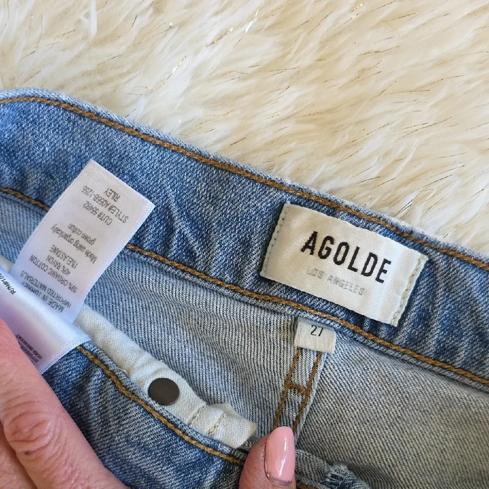 AGOLDE Riley High Rise Straight Crop Jeans in Whiplash - Size 27 - Picture 2 of 5